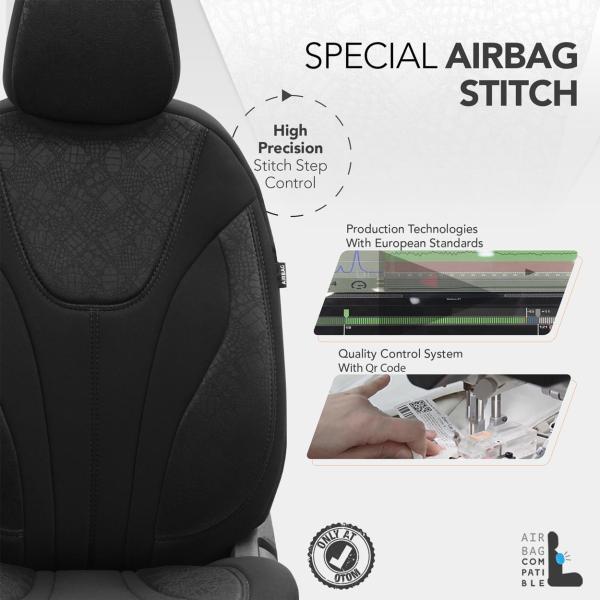 Auto Sitzbezug Set Universal Vorne und Hinten Komfortabel Komplett Set
